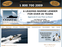 Tablet Screenshot of coastalboatloan.com